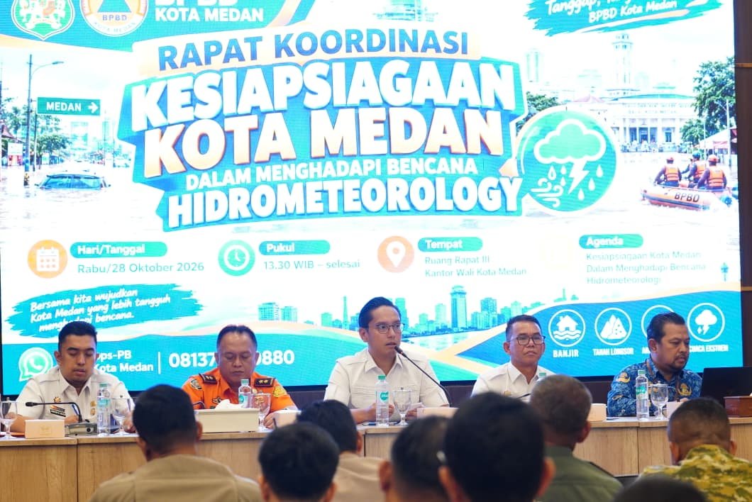 Siaga Bencana Hidrometeorologi, Wali Kota Medan Pimpin Rapat Koordinasi "Jangan Sampai Kita Kalang Kabut"